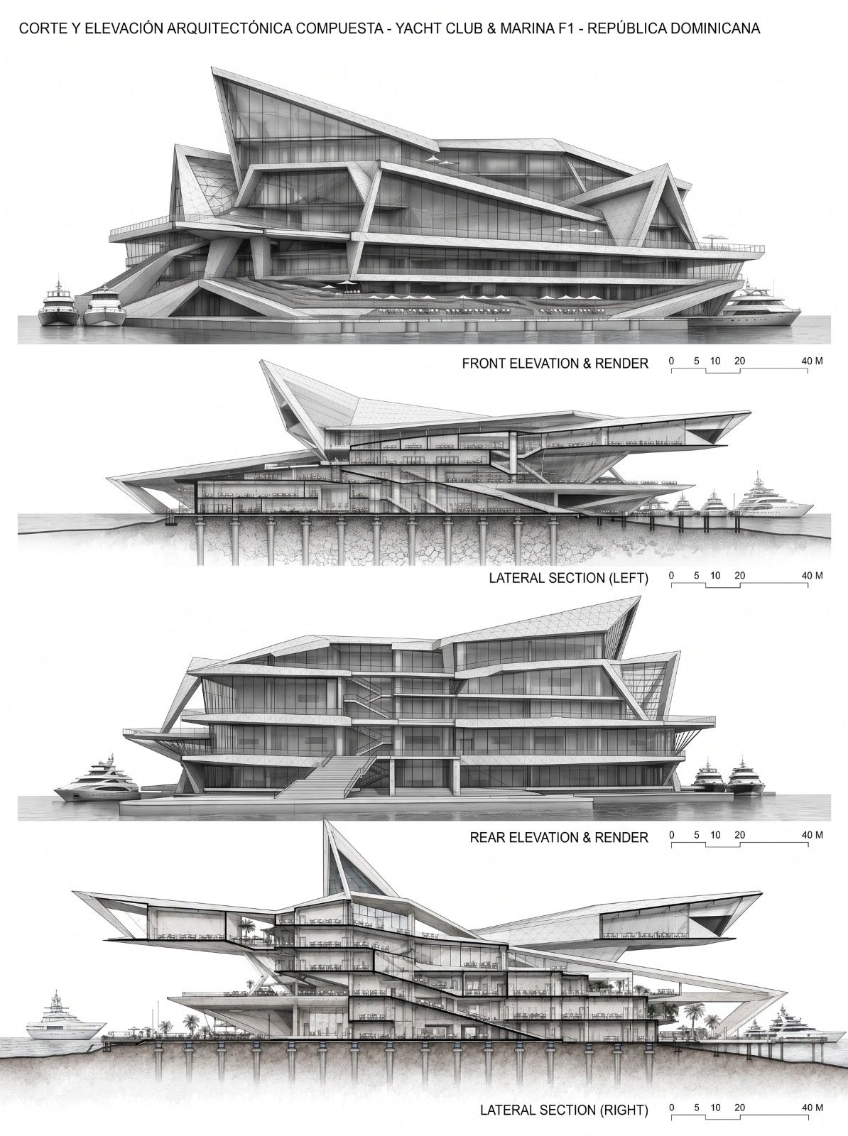 Yacht Club & Marina, República Dominicana — visualización conceptual